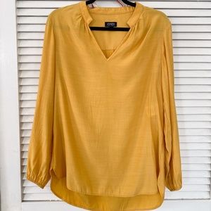 Jones New York Yellow Gold Blouse